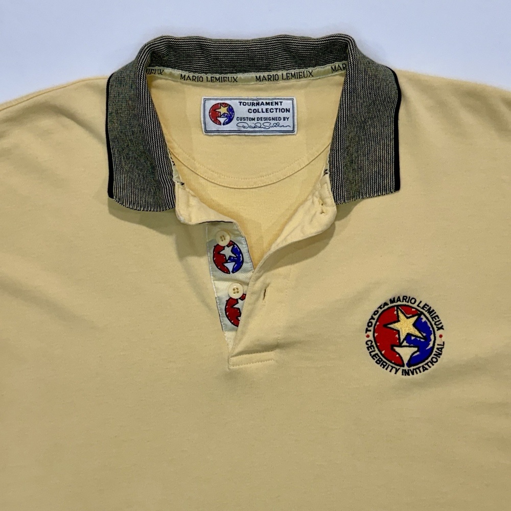 Vintage Mario Lemieux Celebrity Invitational Golf Polo Shirt David Sullivan XL
